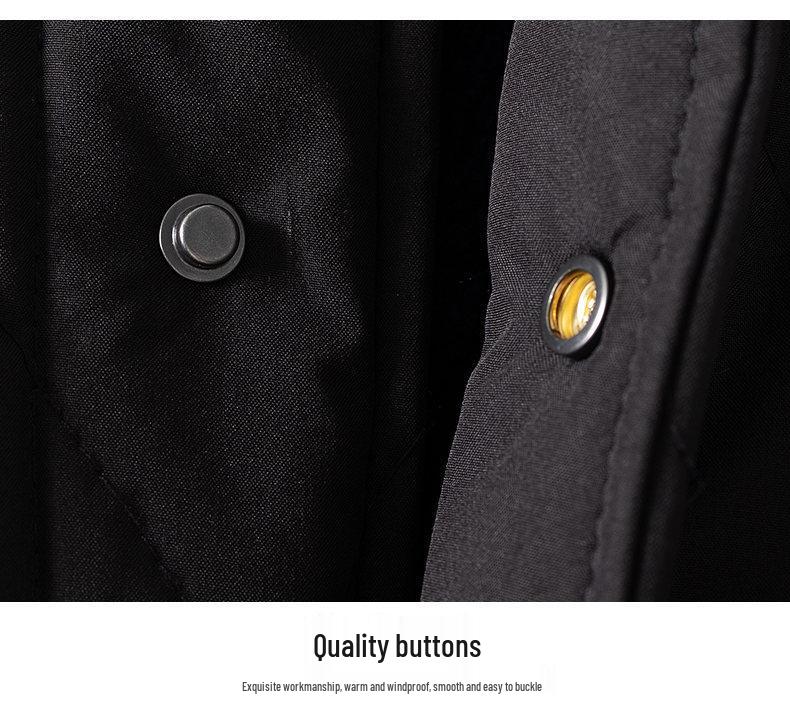 Men's Fleece-Lined Lapel Cotton Jacket - Casual, Warm Outerwear for Middle-Aged and Elderly Dads