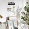 Key Holder Wall Mounted Key Hooks, Black Metal Key Rack Hooks, The Great Grove, Mountain Theme Wall Decoration Hooks, with 7 Hooks, Applicable To