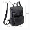 Leather Backpack Black First Layer Cowhide Women'S Backpack Trendy Versatile Soft Leather Women'S Bag