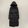 OFTBUY 2024 Winter Weiße Entendaunenmäntel Klassische Dicke X-Lange Warme Jacke Elegante Große Lose Daunenjacke Mit Kapuze