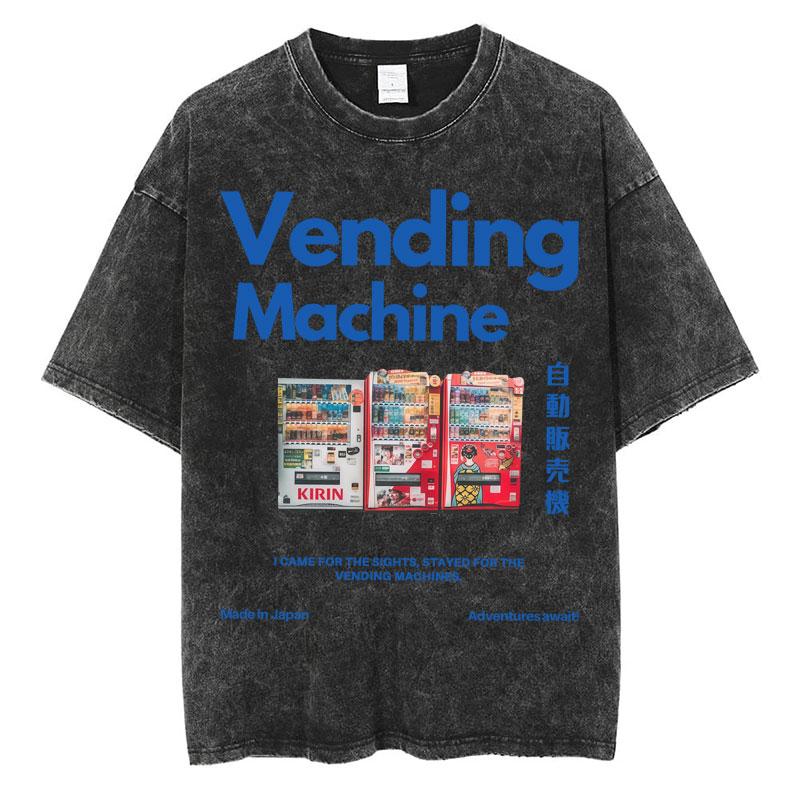 Japanese Tokyo Tokyo Culture Print Washed T Shirt Funny Fashion Vintage Men Women Tshirts Cotton Casual Loose Tees Streetwear