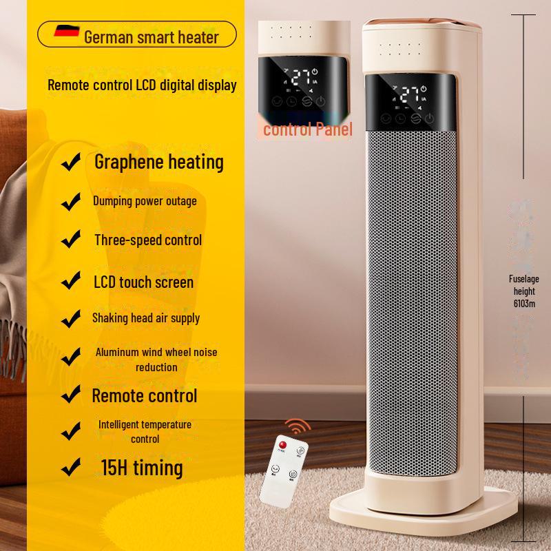 Încălzitor Electric cu Grafen pentru Economie de Energie pentru Încălzire Rapidă a Întregii Case și a Băii - Design Compact Vertical