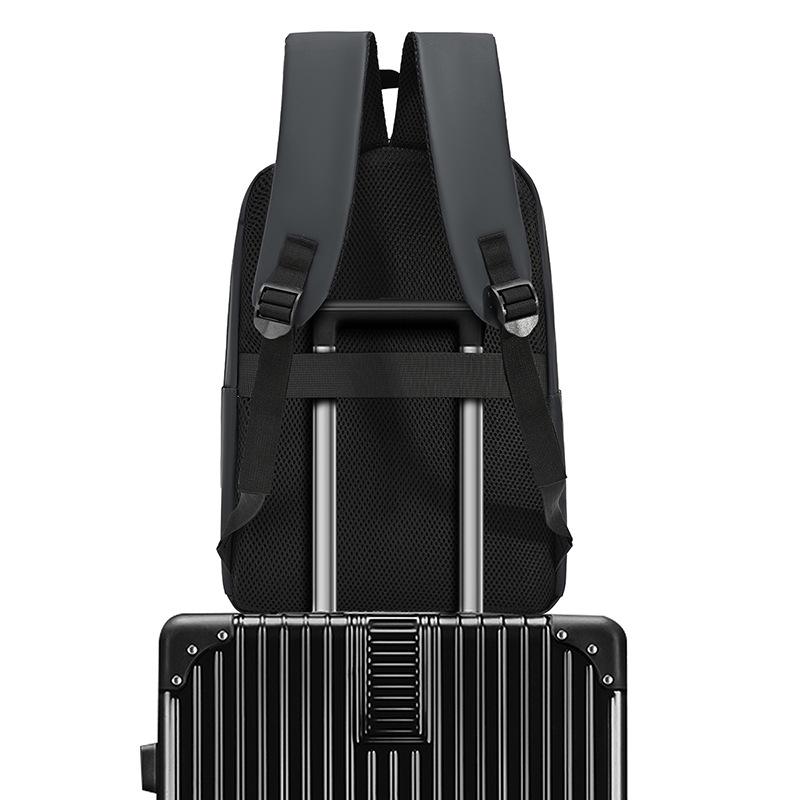 Men's Waterproof Solid Color Laptop Backpack for Business and School