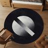 1pc No Smoking Round Chair Mat Area Rug - Non-Slip, Floor Mat for Office, Bedroom, and Indoor Decor -1002261
