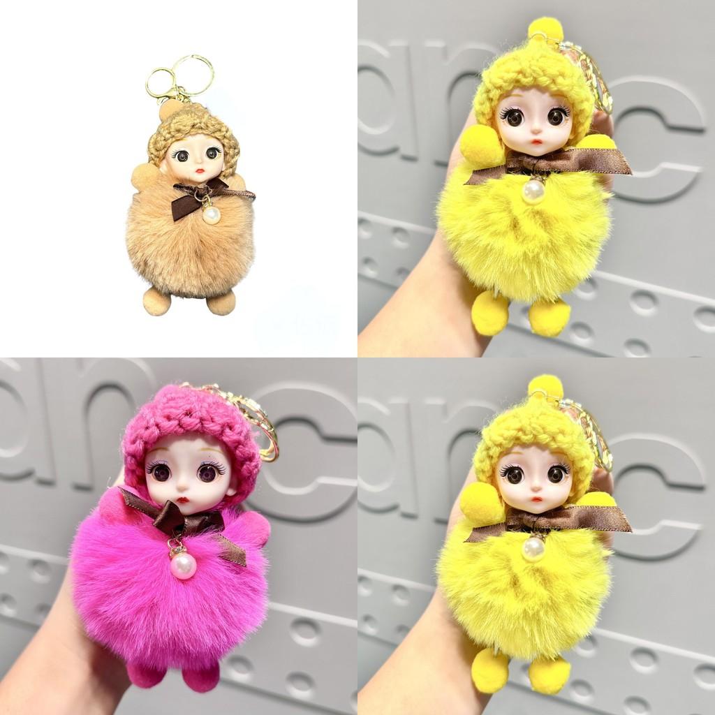 Charming Plush Big-eyed Doll Keychain For Lovely Bag Accessories And Gift Ideas