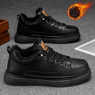 Mens Soft Elastic Cold Warm Padded Snow Boots Thick-soled Non-slip Wear-resistant Outdoor Casual Sneakers Martin Cotton Boots