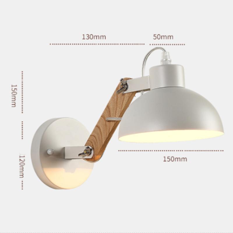 LED Wall Lamp Hotel Night Decor Night Lamp For Bedroom Retro Iron Wall Hidden Wooden Wall Kinkiet