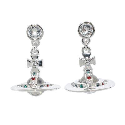 Vivienne Westwood Øreringe NYE PETITE ORB ØRERINGE RHODIUM 62020032-W004 (724537B-1) [Vare]
