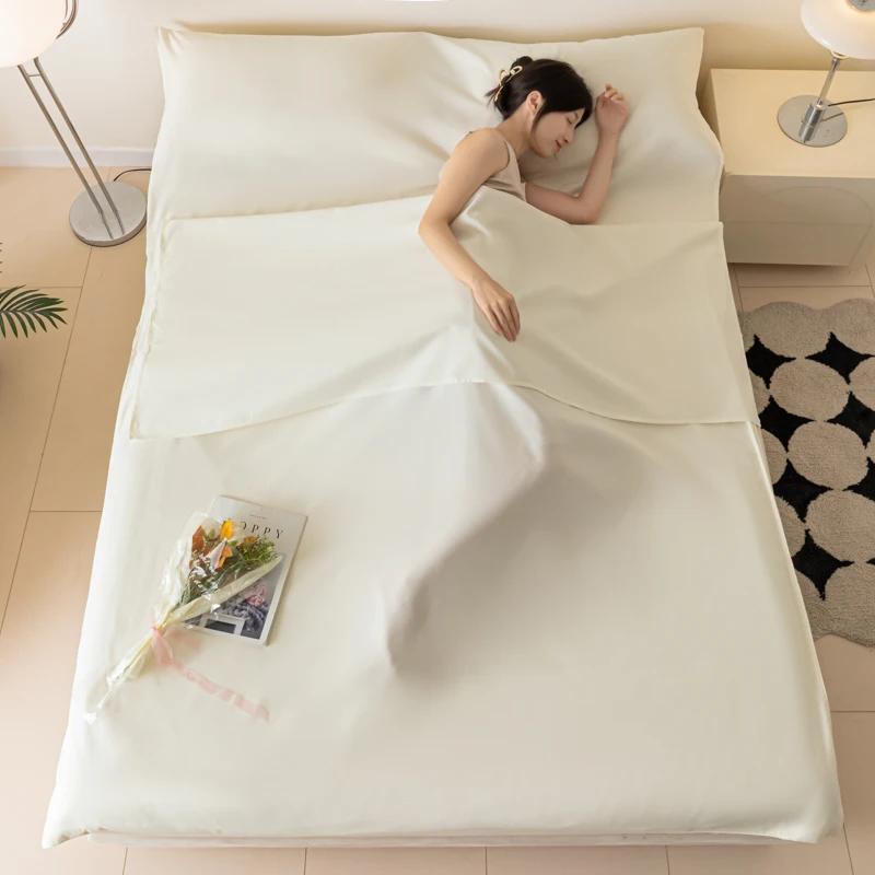 Light Sleeping Bag Liner Cotton Sheet For Camping Travel Summer Portable Anit-Dirty Sleeping Bag For Hotel Outdoor