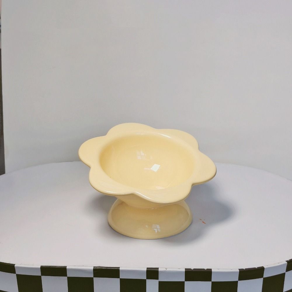 Creative Pet High Foot Bowl Ceramic Pet Drinking Feeder Anti Knock Cat Bowl  Neck Protection