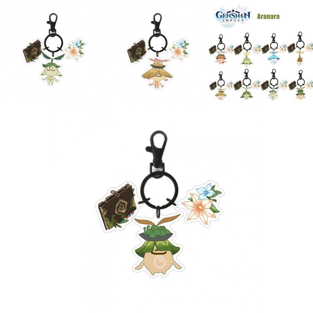 Genshin Impact Aranara Acrylic Keychain Fashionable Double Sided Printing Cartoon Character Keyring Bag Pendant
