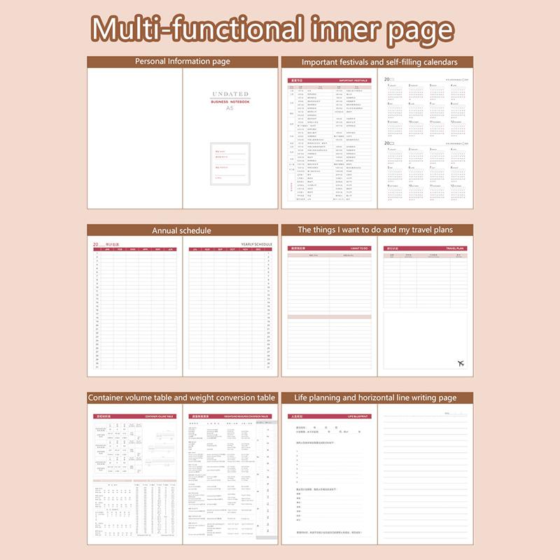 A Ly Arrived A5-Sized 100-Page Color Pu Office Notebook For School Offices With A Magnetic-Enclosed Leather Cover