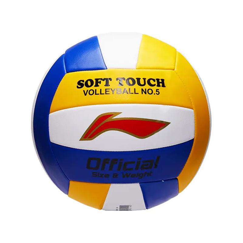 Li Ning PU Size 5 Ball Volleyball Unisex White Blue Yellow LVQK709