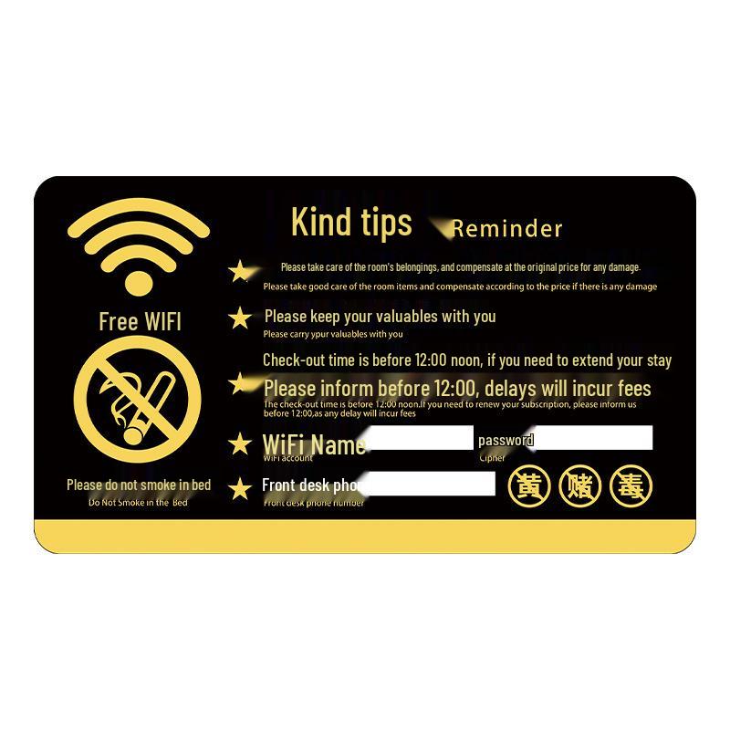 B&B Warm Reminder Hotel Room Check-In & Do Not Disturb Signs Hotel Sign