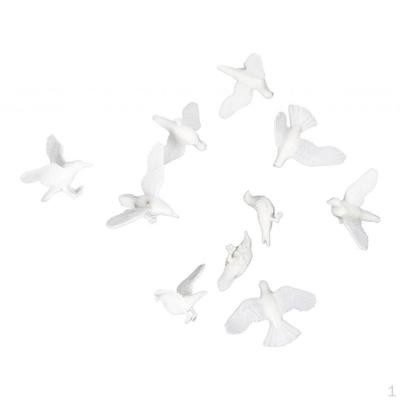 10 Mini Plastic Resin Craft Landscaping Pigeon Animal Pet Dollhouse Decor