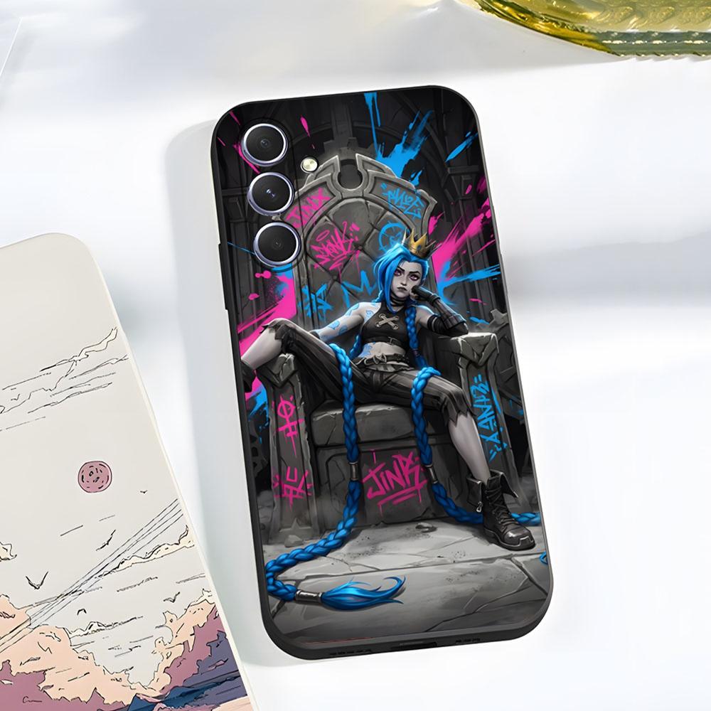 

Anime Classic J-jinx Phone Case For Samsung A56 A36 A26 A16 A15 A25 A35 A55 A14 A34 A24 A54 Black Soft Shell Samsung A36