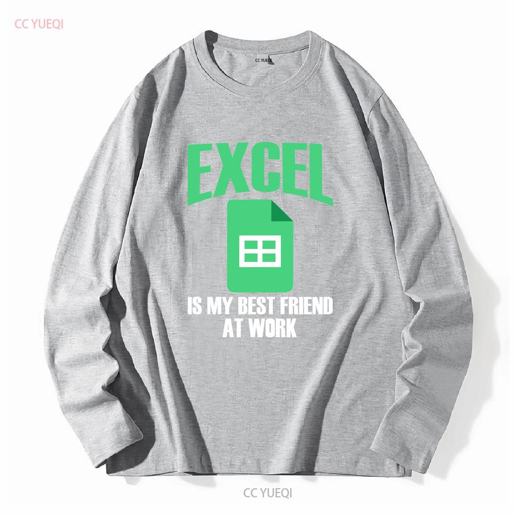 Excel My Best Friend At Work T Shirt Vintage Washed Comfortable Top For Everyday Wear Stretched Versatile Breathable Graphic
