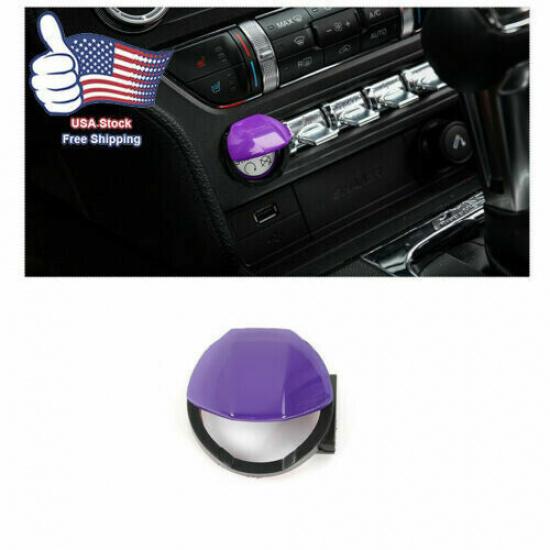 Engine Start/Stop Button Console Switch Cover Trim for Ford Mustang 2015+ Purple