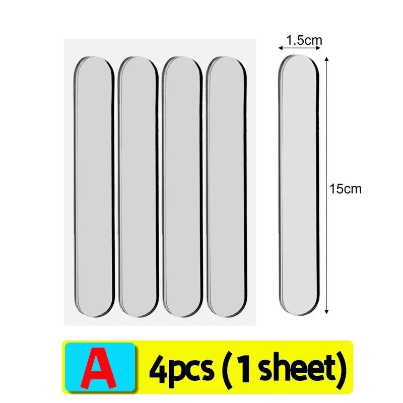 Transparent Self-Adhesive Door Stop Strips Silicone Cabinet Bumpers Furniture Drawer Anti-collision Seal Tape Wall Protector Pad