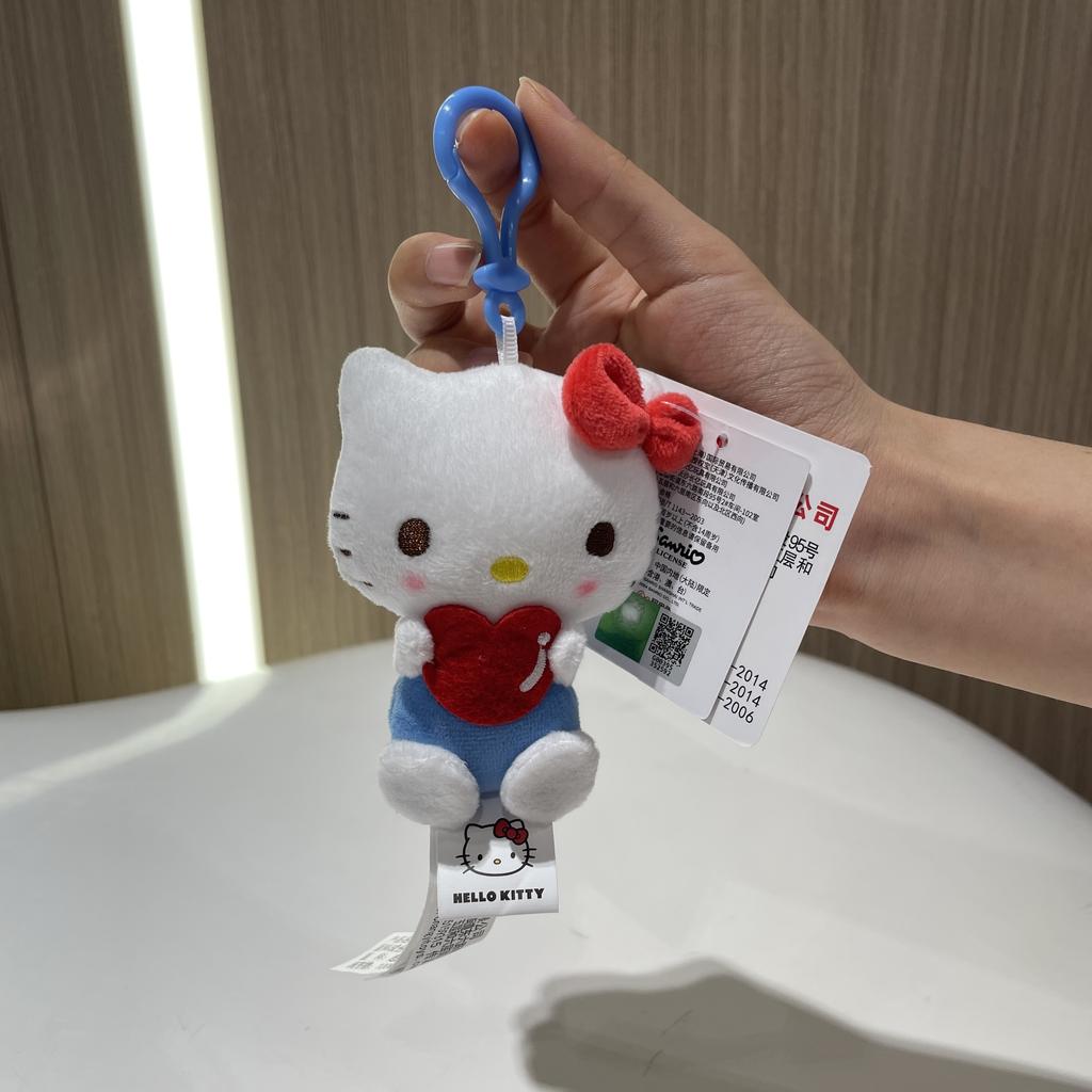 Genuine Sanrio Piano Plush Toy Hello Kitty My Melody Kuromi Cinnamoroll Cartoon Student Backpack Pendant Decoration Girl Gift