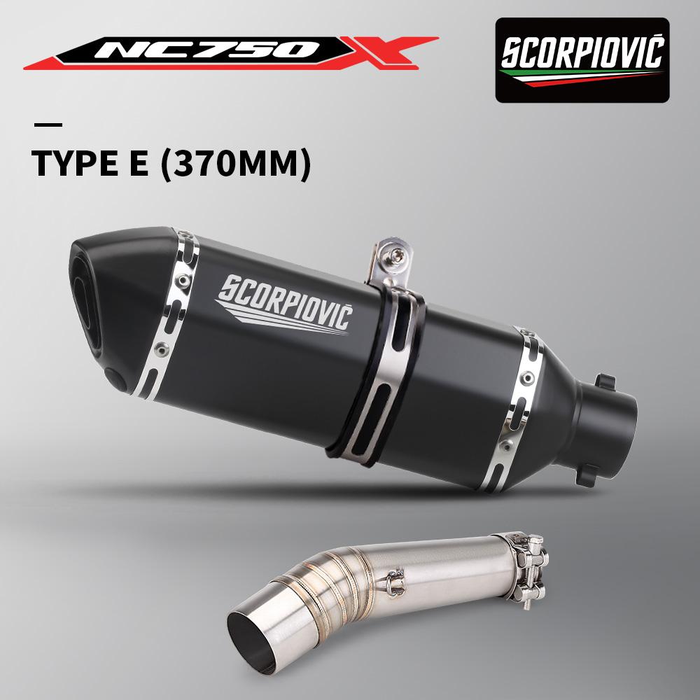 Motorcycle Exhaust Muffler Slip On For NC700 NC750X NC750 NC700S 2012-2017 Middle Link Pipe