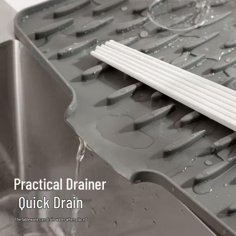 Jiabaili Silicone Kitchen Sink & Countertop Drain Mat