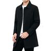 Men's High-Grade Mid-Length Casual Windbreaker Lapel Jacket for Spring, Summer, and Autumn