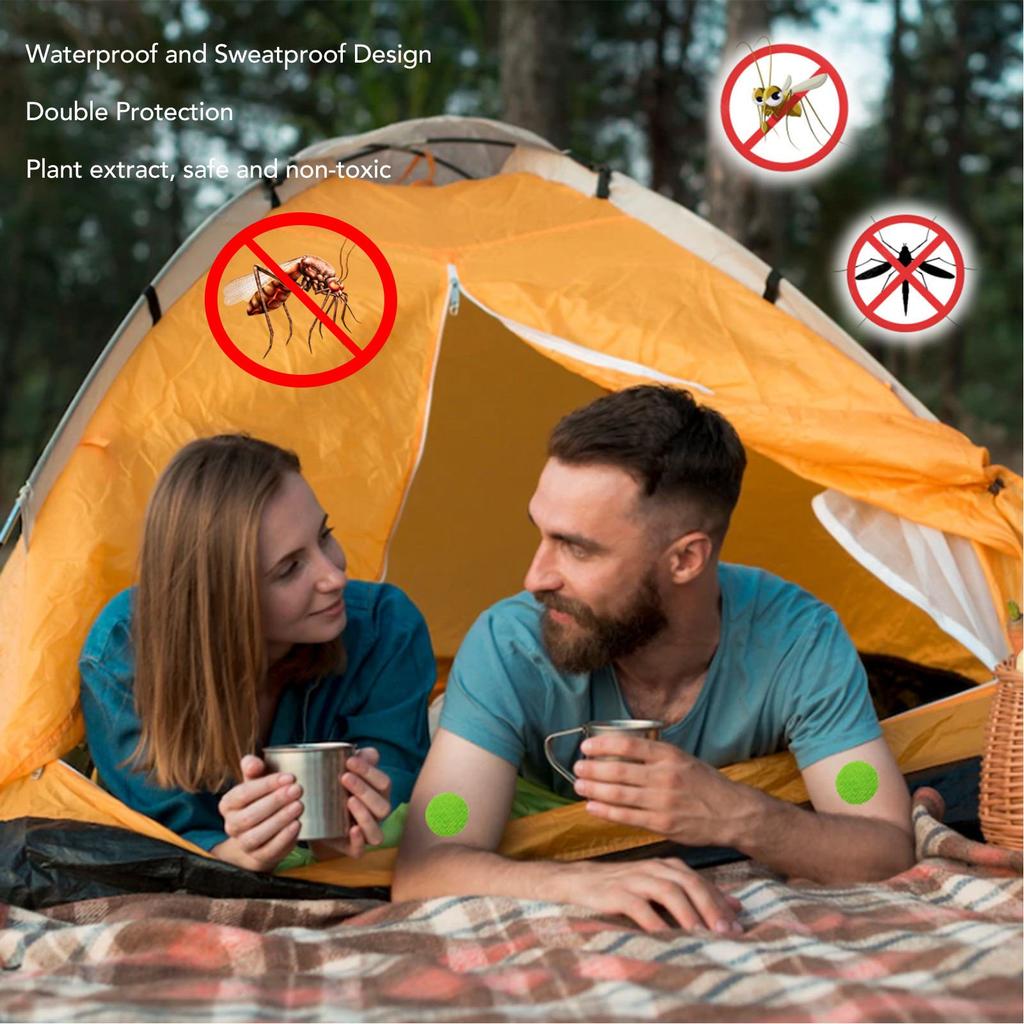 32 szt. Naklejki Odstraszające Komary Zestaw Bransoletek Wodoodporny Odporny na Pot Przenośny Ekstrakt Roślinny Bransoletka Odstraszająca Komary