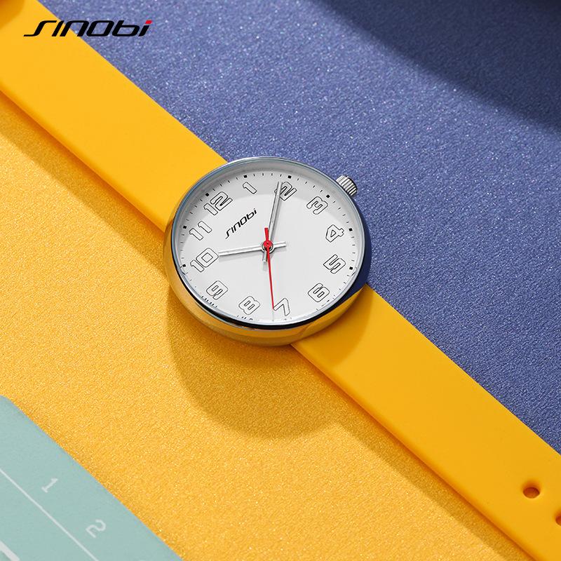 Male And Female Students Party Waterproof Versatile Large Dial Simple College Wind Silicone Quartz Watch Female 9904