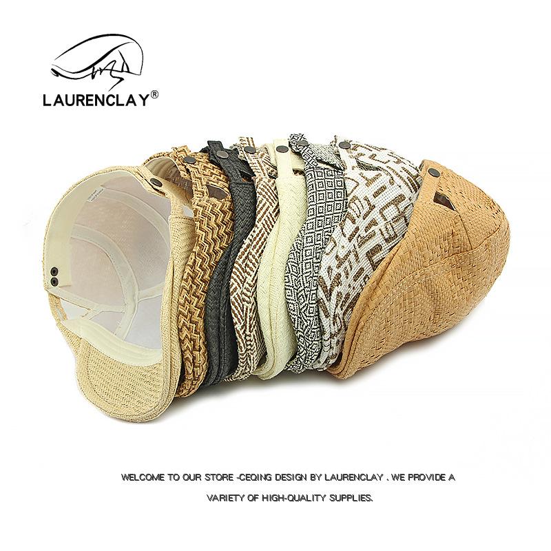 Men's Straw Beret: Spring/Summer Sun Protection, British Retro Duckbill Cap, Casual Newsboy Hat