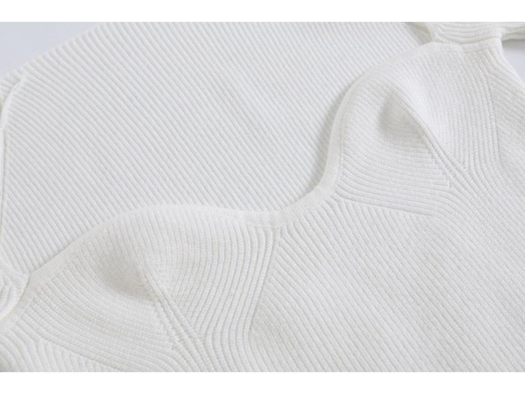 Women's Sexy Elastic Off-the-Shoulder Knitted Sweater for Autumn and Spring