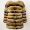 OFTBUY 2024 Winter Jacket Women Natural Real Fox Raccoon Fur Coat Thick Warm Outerwear Streetwear Brand three quarter sleeve