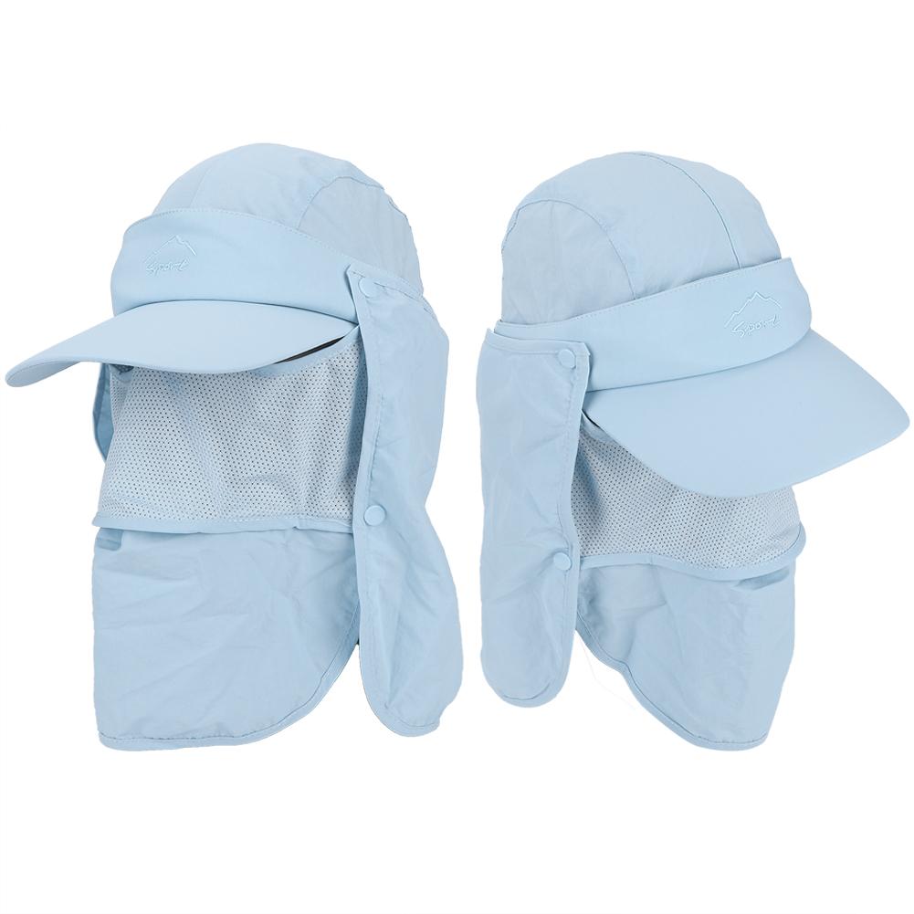UPF 50+ Sun Hat UV Wide Brim Outdoor Fishing Sunshade for Travel Hiking Boating Gardening(Blue Size)