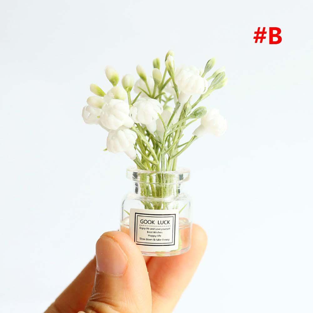 

Декор 1:12 Миниатюрных кукольных домиков, имитация горшечных растений, украшение кукольного домика, аксессуары для кукольного домика B