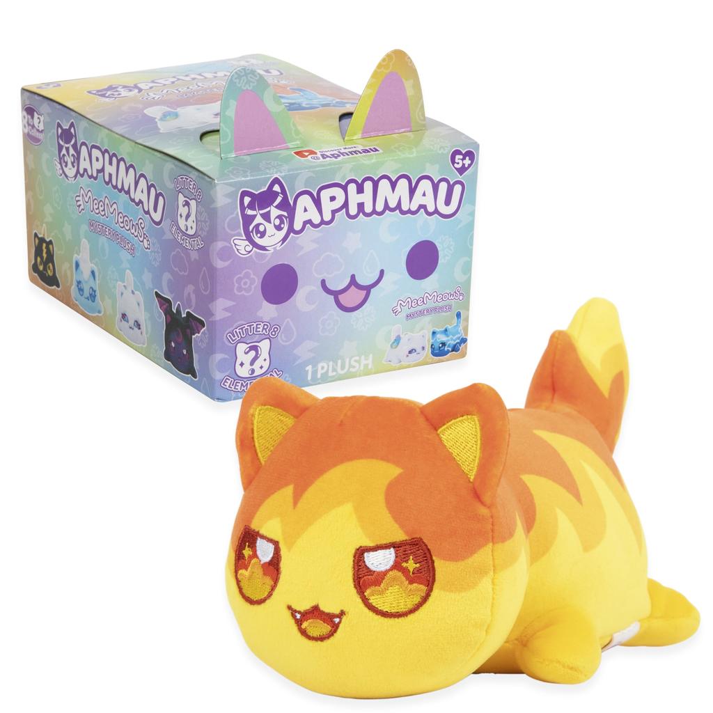 Aphmau 6-inch MeeMeow Mystery Plush - Series 8, YouTube Minecraft Gaming Channel, Blind Box, 1 of 8 Possibilities, Fun Minecraft-Inspired Elemental