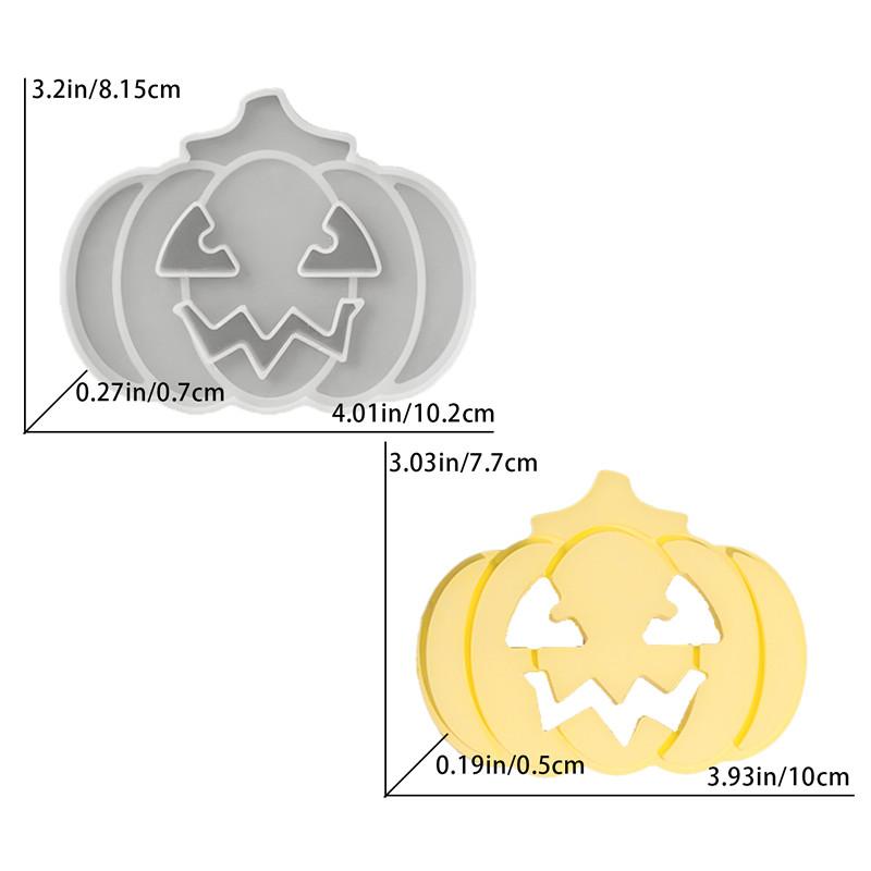Halloween Hollowed-Out Pumpkin Ambient Light Silicone Mold Diy Pumpkin Plaster Epoxy Resin Soap Wax Making Molds Home Ornaments
