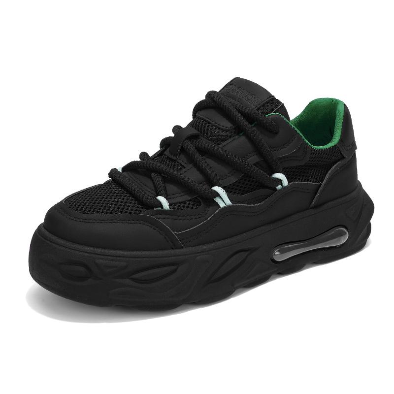 Student flat shoes four season men's thick sole mesh breathable casual sports shoes outdoor soft sole running shoes male sneaker