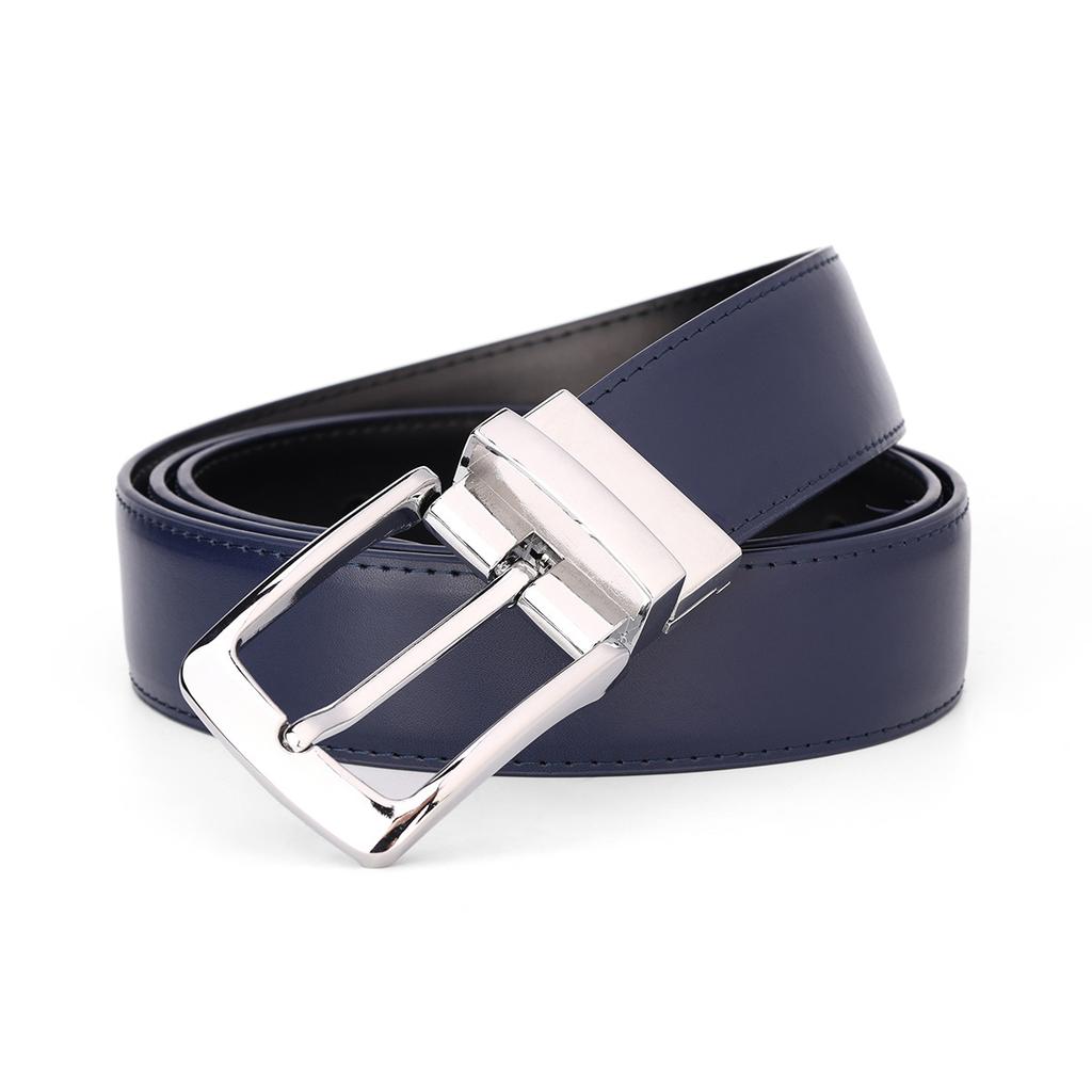 Double-Sided Use Men'S Belt Leather Pin Buckle Cowhide Belt High-End Business Versatile Casual Pants Belt Men