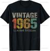 Vintage 1965 Limited Edition 60th Birthday Gifts 60 Year Old T-Shirt Vintage T Shirt Mens Clothing Customizable Ropa Hombre