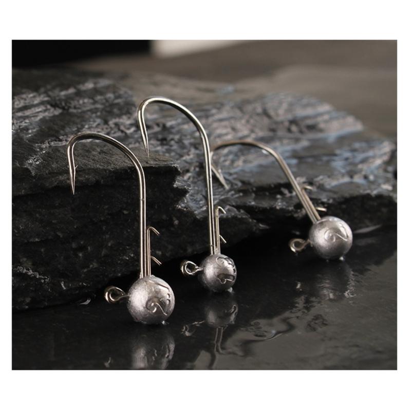 Jig Head Hook Set 0.6/1/1.8/2.7g Metal Fishing Hook for Soft Fishing Lures Jig Heads for Trout Fishing Tackle