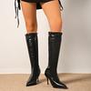 Fashion Winter New Fashion Knee-High Boots Women Pointed Toe Elegant Thin High Heel Casual Ladies Pumps Shoes Long Botas Mujer
