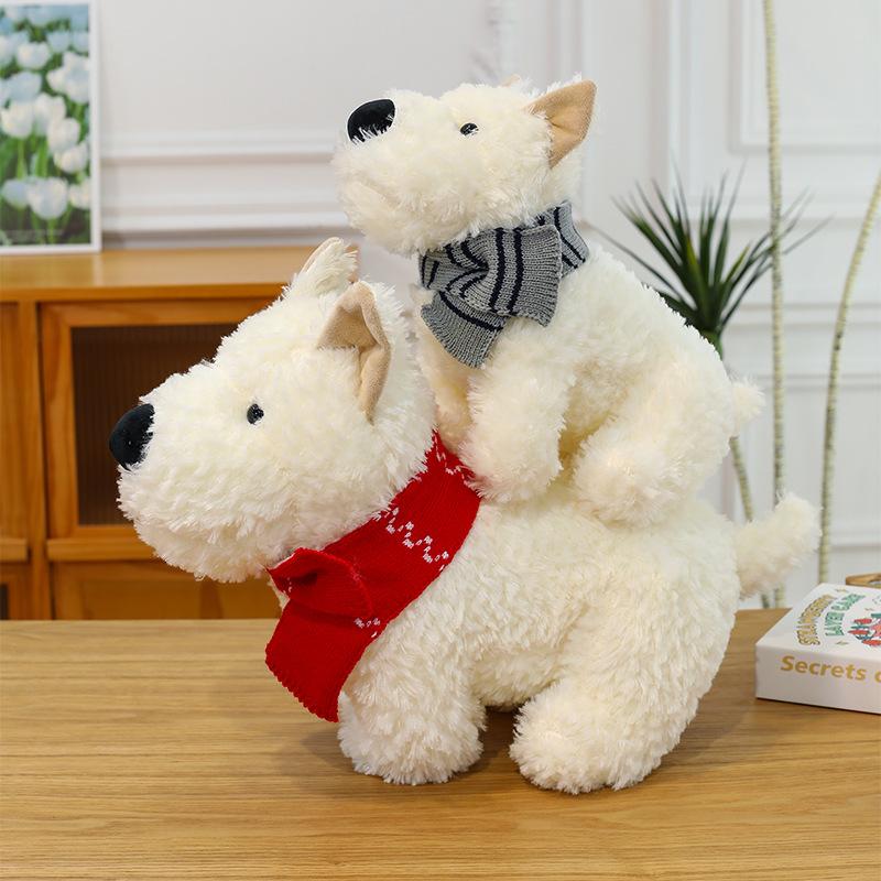 Cross-border new West Highland dog plush toys cute doll dolls girls children's birthday gifts