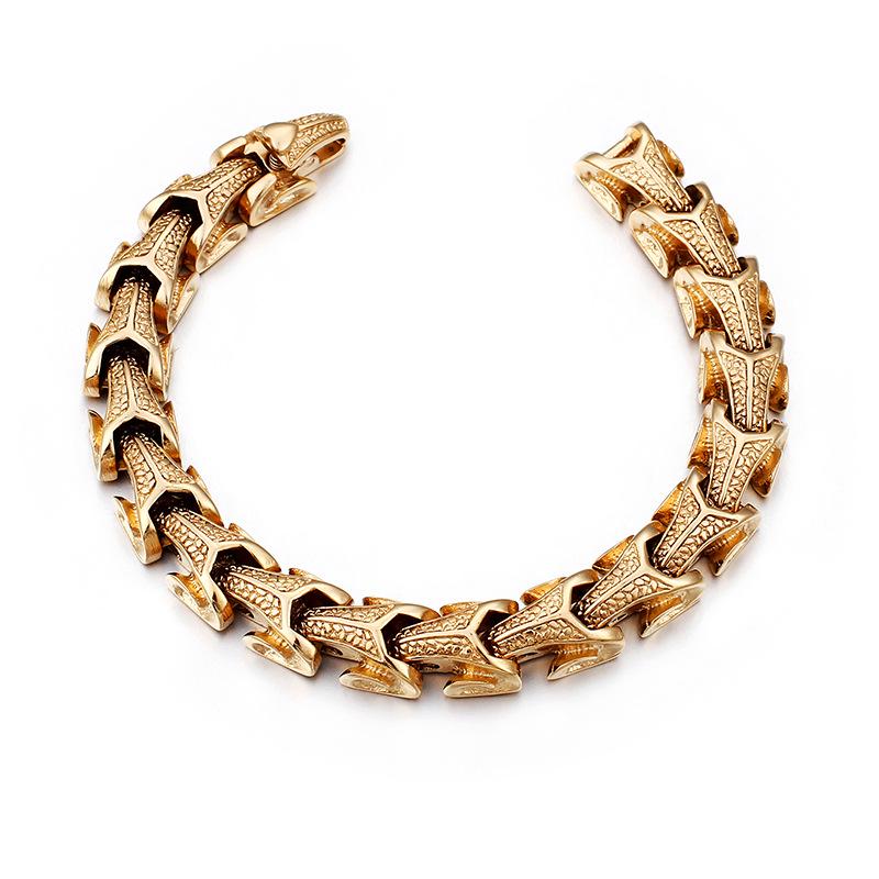Korean Style Trendy Dragon Bone Stainless Steel Men's Titanium Bracelet