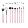15-Piece Portable Makeup Brush Set: Soft Bristles for Beginners - Includes Powder, Contour, Eyeshadow, and Eyebrow Brushes