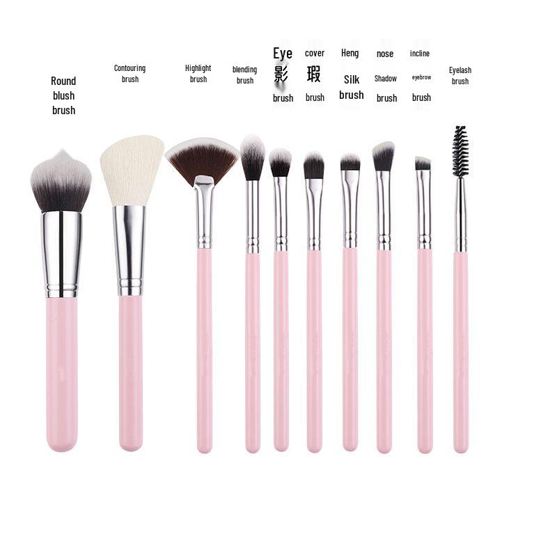 15-Piece Portable Makeup Brush Set: Soft Bristles for Beginners - Includes Powder, Contour, Eyeshadow, and Eyebrow Brushes