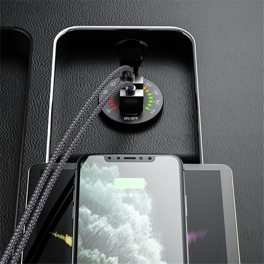 4.8A 12V Car Boat Dual USB Fast Charger Adapter Power Outlet Socket w/ Voltmeter