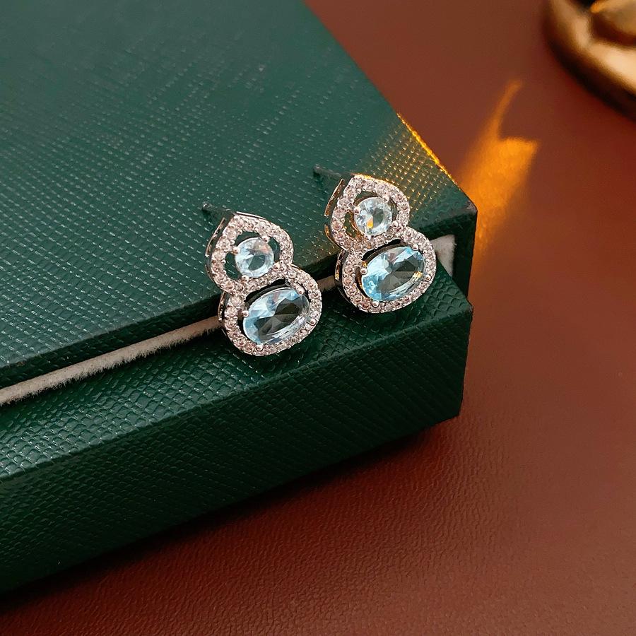 Silbernadel Zirkon Schlangenherz Ohrringe: Elegante, Einzigartige High-End Ohrstecker für Damen