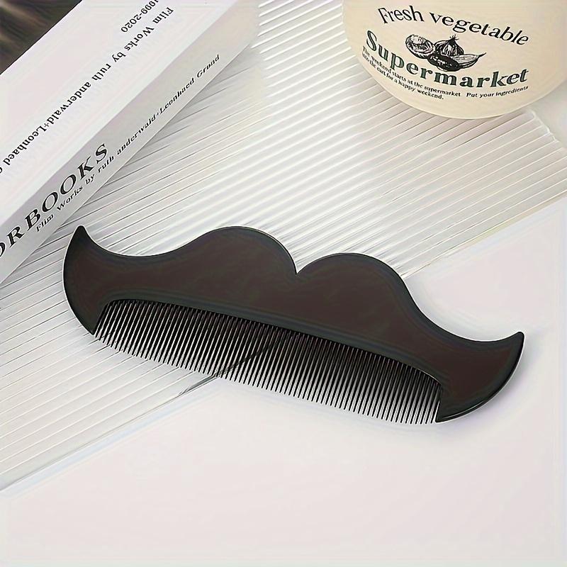 [Black Mini Mustache Comb] Black Mini 12cm Mustache Comb | Plastic Beard Grooming Tool for Men | Unfragranced Shaving & Hair Removal