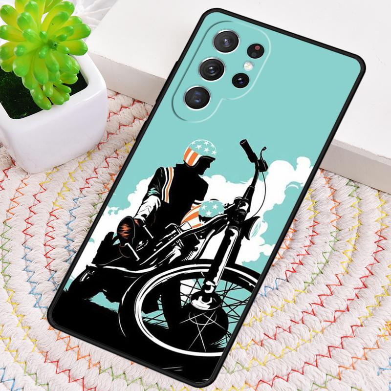 Cartoon Motorcycle Phone Case for Samsung Galaxy note 10 pro S26 Ultra S23 S24 FE S25 S21 S22 PLUS shockproof Cove