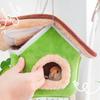 Hanging Bird Nest Warm Plush Shelter Safe Mount Multiple Color For Parrots Easyly Maintenance